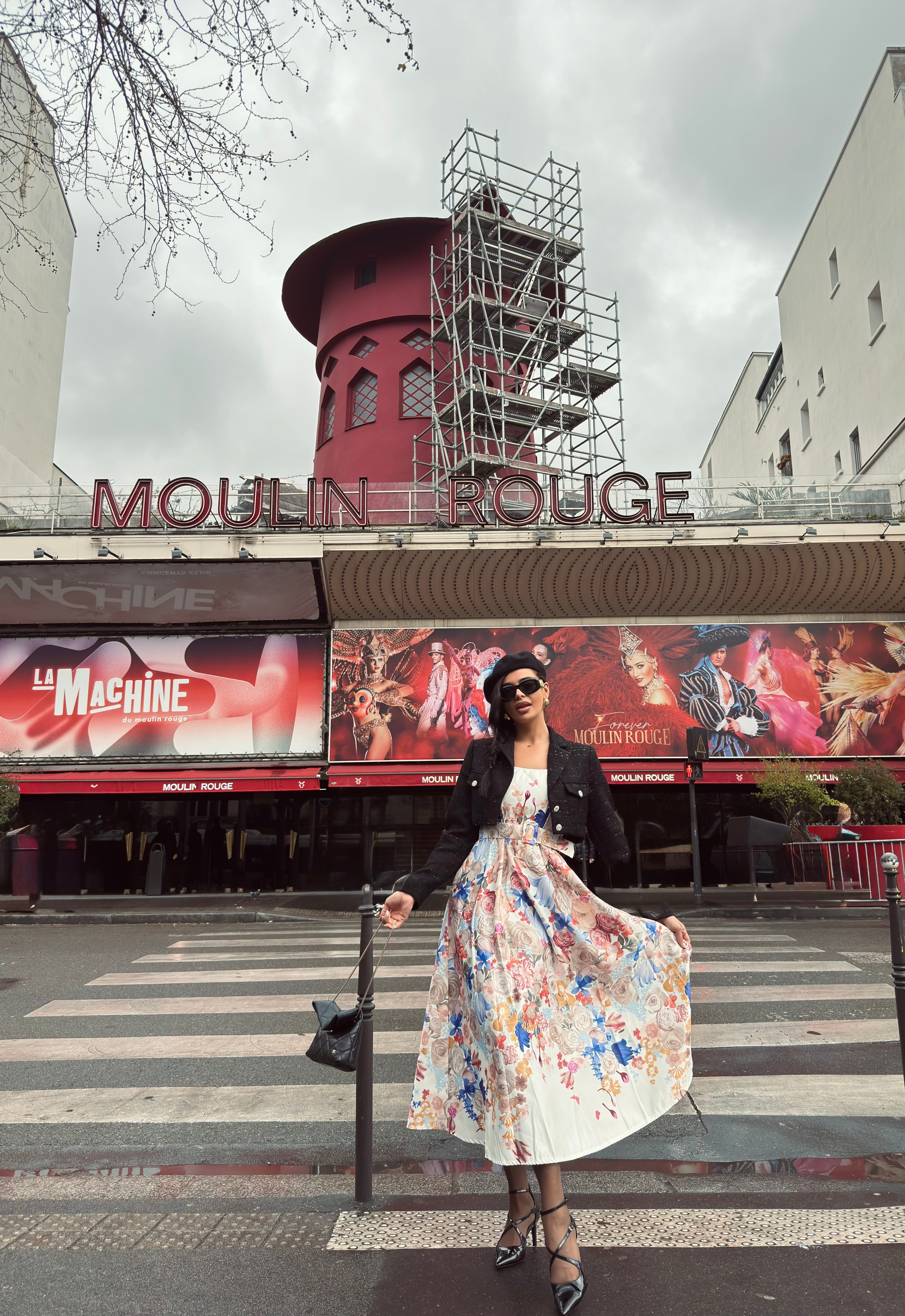 Cvetna Uni haljina sa pojasom